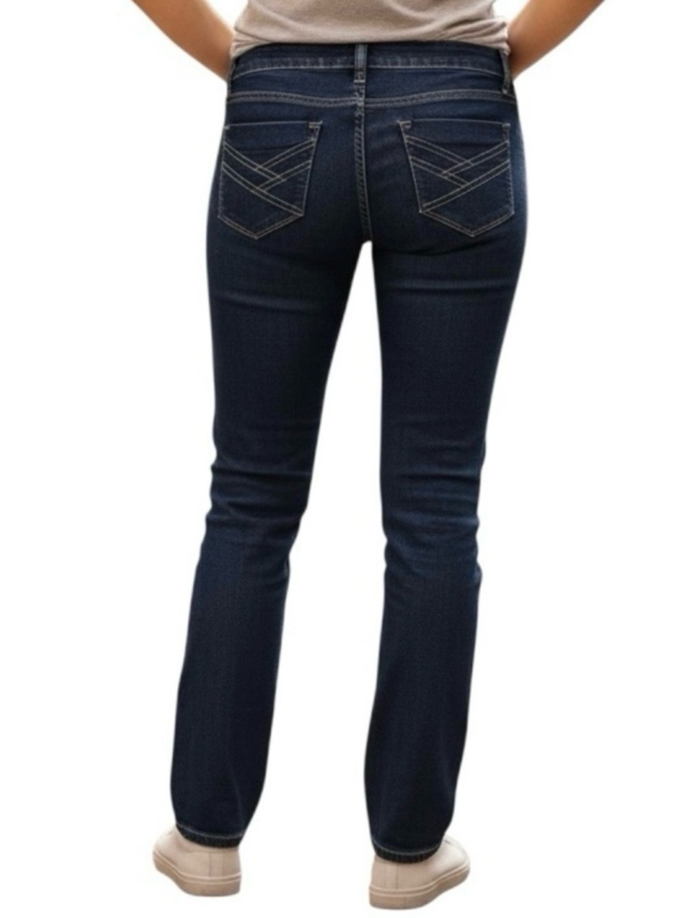 CAbi Jeans Women’s Sz 2 Dark Wash Denim Skinny Stretch Slim Fit Straight
